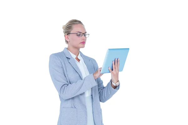 Businesswoman using her tablet — Stock Photo, Image