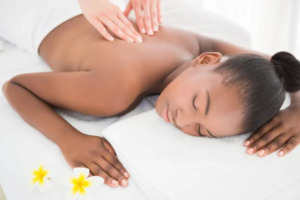 Woman enjoying massage — Stock Photo, Image