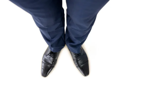 Close up view of businessman shoes — 图库照片