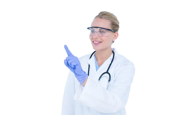 Médico con gafas protectoras — Foto de Stock