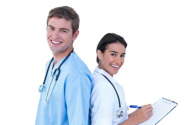 Zurück zu Rückenärzte und Krankenschwestern — Stockfoto