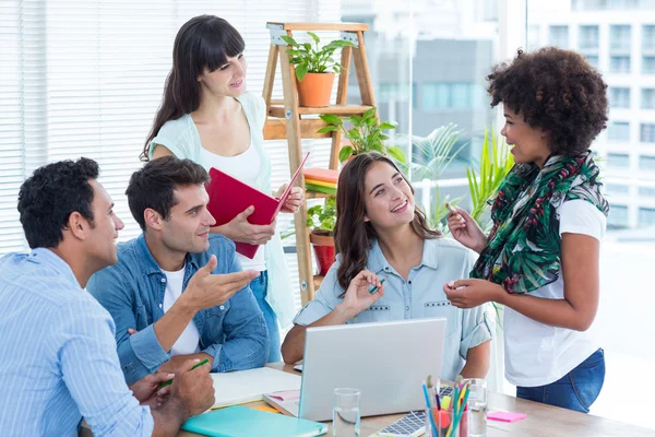 Discussing business team in a meeting — Stock Photo, Image