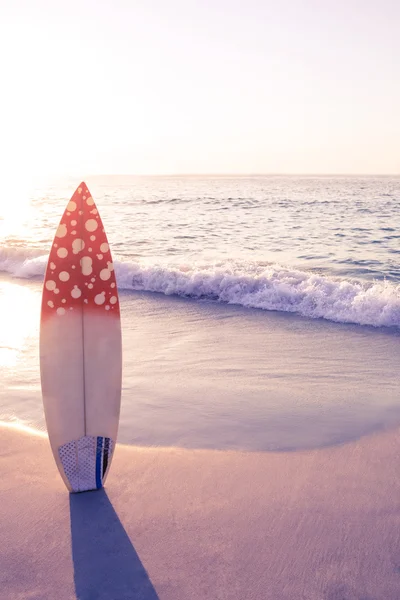 Prancha de surf em pé na areia — Fotografia de Stock