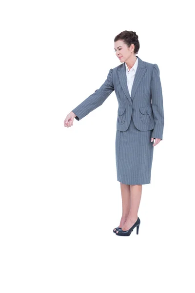 A businesswoman is gesturing — Stock Photo, Image