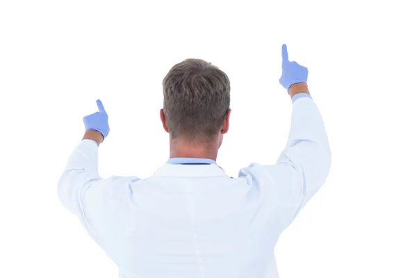 Doctor showing with finger — Stock Photo, Image