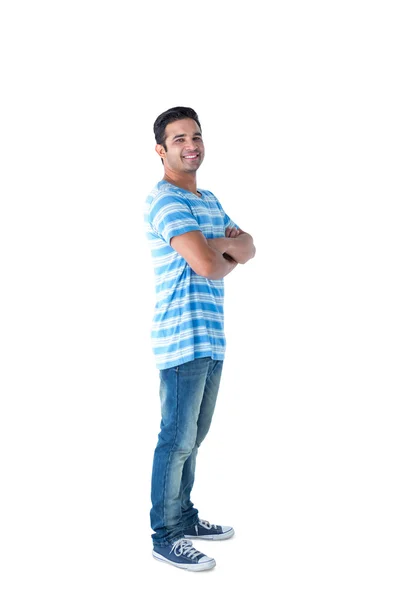 Happy man with arms crossed — Stock Photo, Image