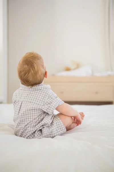 Baby boy at home in bedroom — Stock Photo, Image