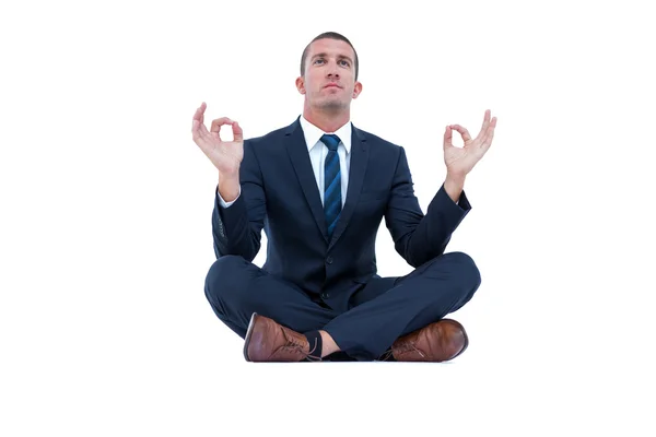 Empresario zen en pose de yoga — Foto de Stock