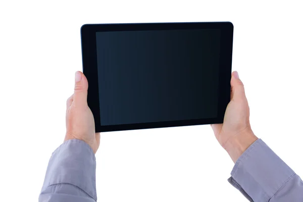 Podnikatelka držící digitální tablet — Stock fotografie