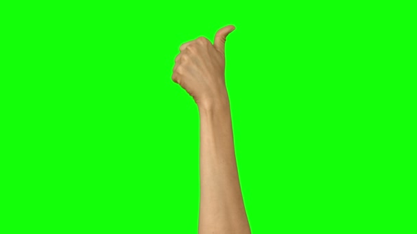 Hand showing a thumbs up — Stock Video