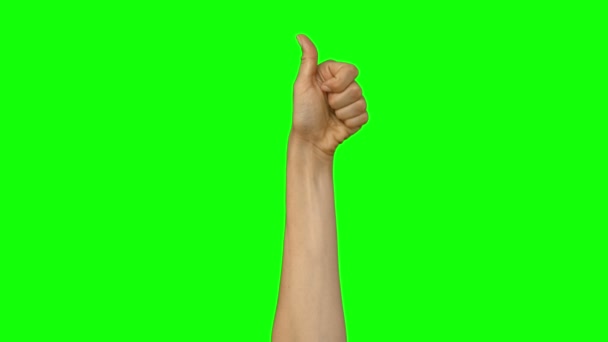 Hand showing a thumbs up — Stock Video
