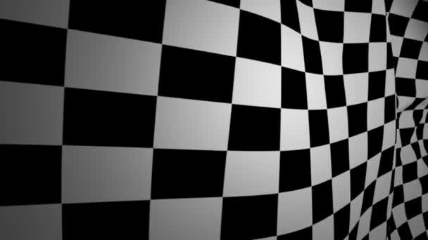Checkered flag waving — Stock Video