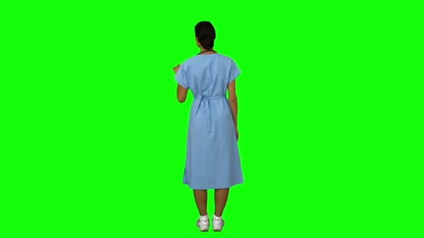 Медсестра, взаимодействующая руками — стоковое видео
