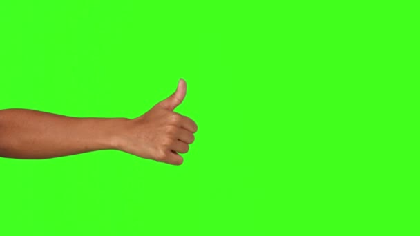Рука показывает большие пальцы вверх — стоковое видео