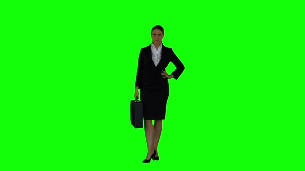 Businesswoman looking to the camera — Stock Video