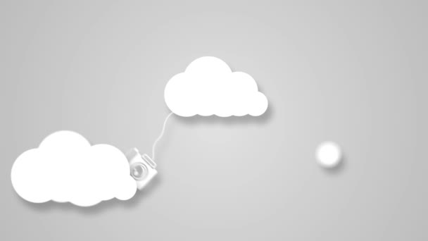 Cloud computing koncept med apps — Stockvideo