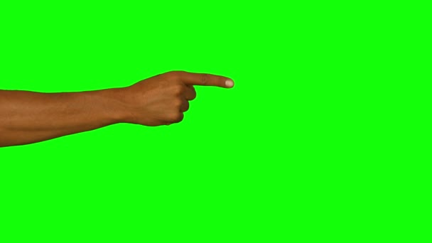 Bir şey gösteren bir el yakın çekim — Stok video