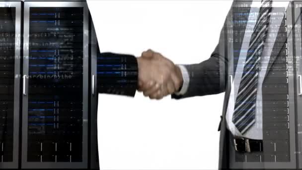 Trabalhadores de negócios apertando a mão — Vídeo de Stock