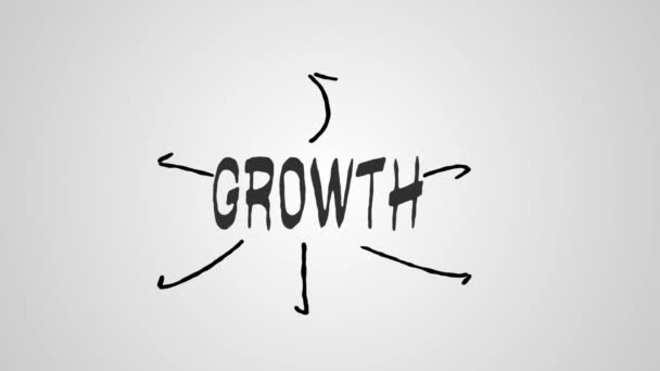 Digitale animatie van groei concept — Stockvideo