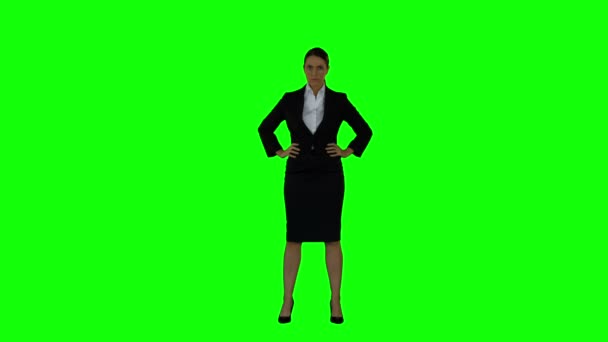 Businesswoman looking to the camera — Stock Video