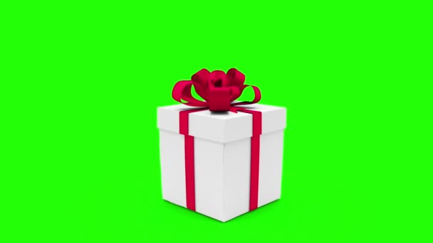 Születésnapi ajándék robbanó digitális animáció — Stock videók