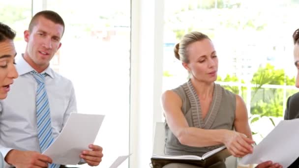 Business people working together during meeting — Stock Video