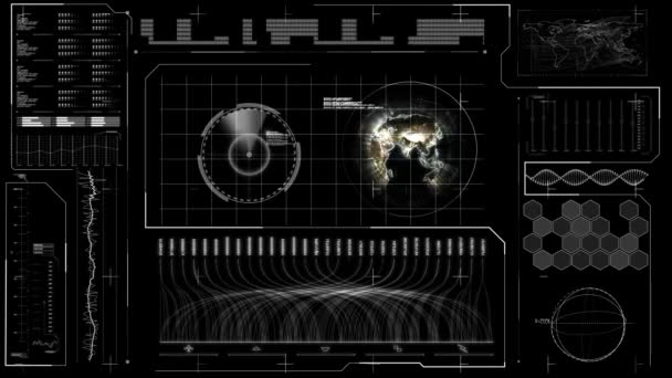 Interfejs biznes czarny — Wideo stockowe