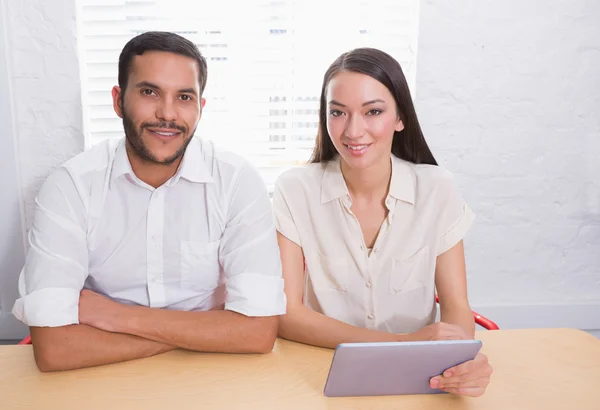 Businesspeople using digital tablet — Stock Photo, Image