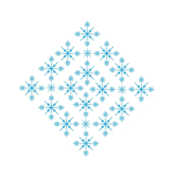 Flocon de neige bleu numérique délicat — Photo