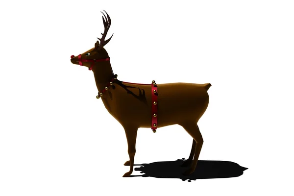 Christmas reindeer with bells — Stock Photo, Image