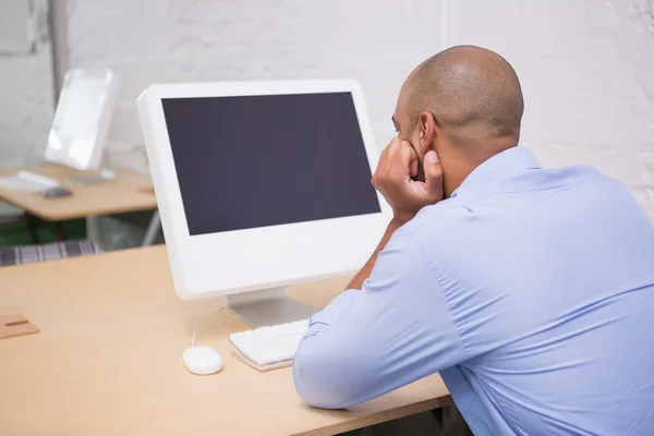 Businessman using computer — Stock Photo, Image