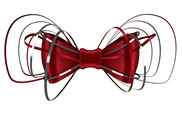 Red shiny bow — Stock Photo, Image