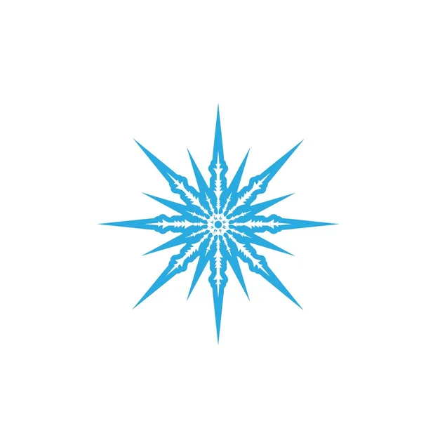 Delicato fiocco di neve blu digitale — Foto Stock