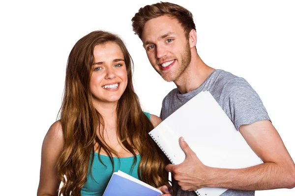 Jong koppel met boeken — Stockfoto