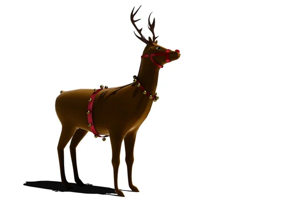 Christmas reindeer with bells — Stock Photo, Image