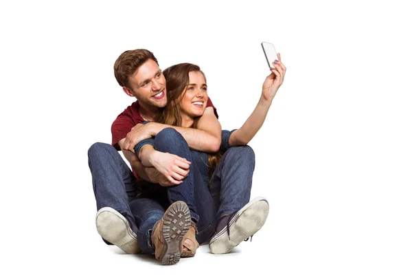 Paar nemen selfie — Stockfoto