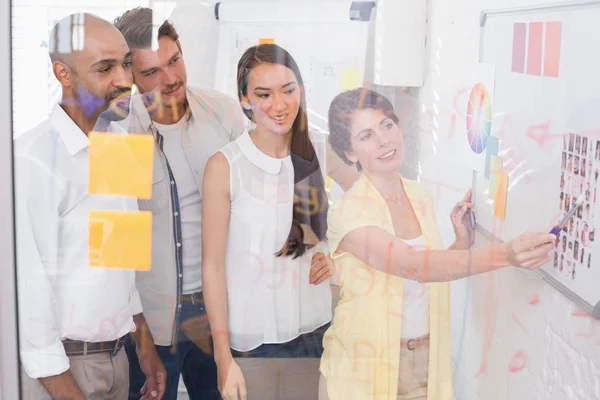 Business team listening during meeting — Stock Photo, Image