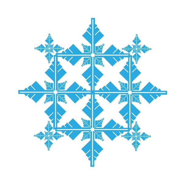 Delikat digital blå snöflinga — Stockfoto