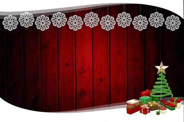 Christmas themed snowflakes frame — Stock Photo, Image