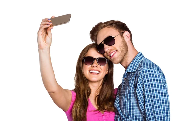 Couple prenant selfie — Photo