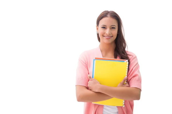 Student ler mot kameran — Stockfoto