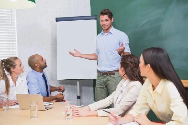 Businessman giving presentation — Stock Photo, Image