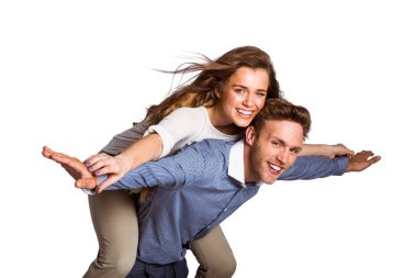 man carrying woman clipart