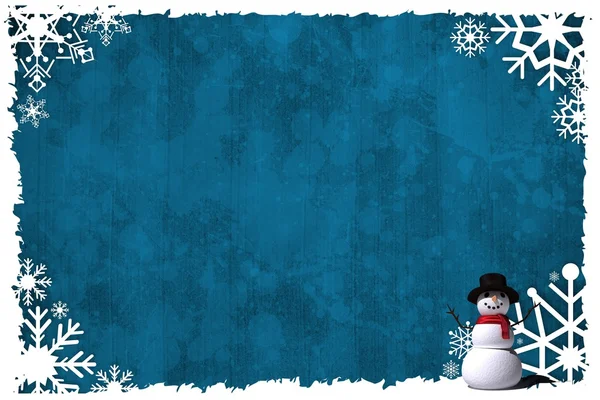 Navidad temática copos de nieve marco —  Fotos de Stock