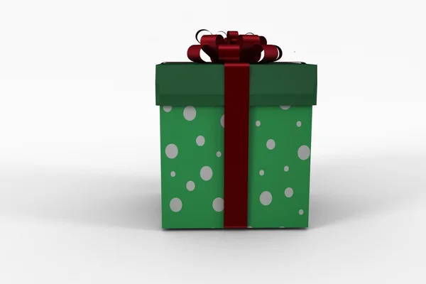 Red and green gift box — Stock Photo, Image