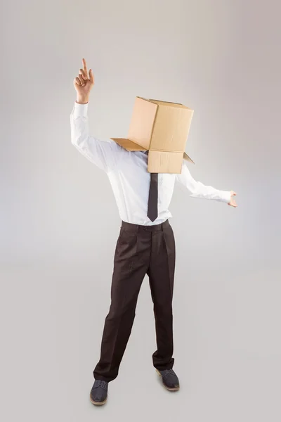 Anonymous businessman with arms out — Stock Photo, Image
