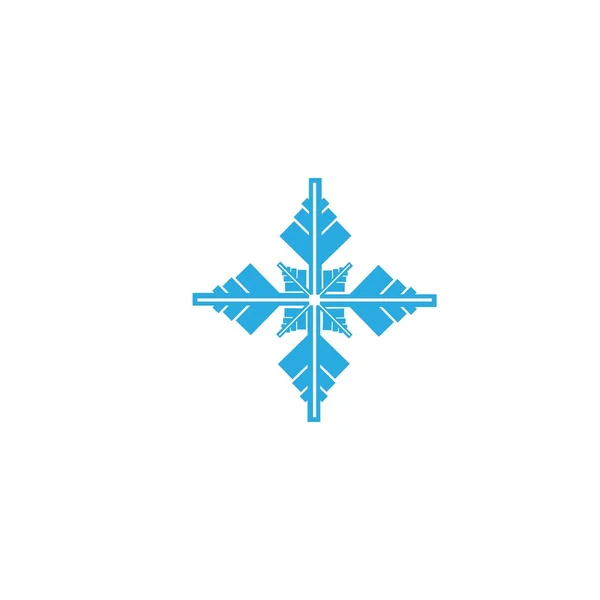 Λεπτή ψηφιακή μπλε νιφάδα χιονιού — Φωτογραφία Αρχείου