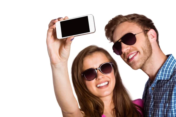 Couple prenant selfie — Photo