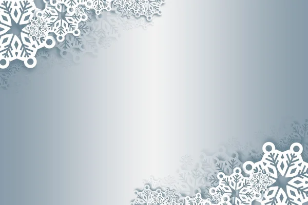 Christmas themed snowflakes frame — Stock Photo, Image