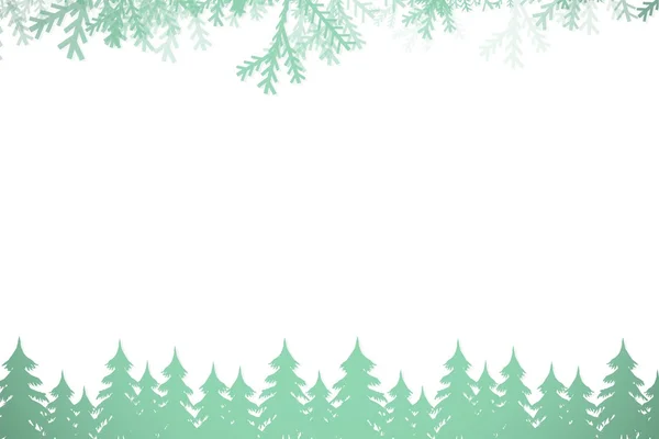 Fir trees frame in green — Stock Photo, Image
